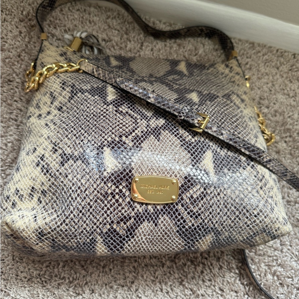 Michael Kors Bedford Embossed Leather Bag